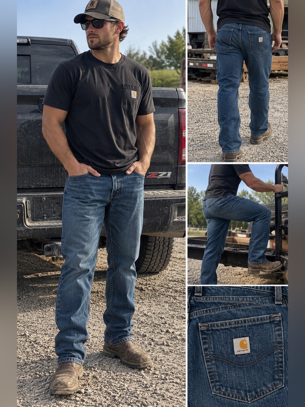 Carhartt Men’s Relaxed Fit Work Jeans Blue Denim 40x30 Workwear